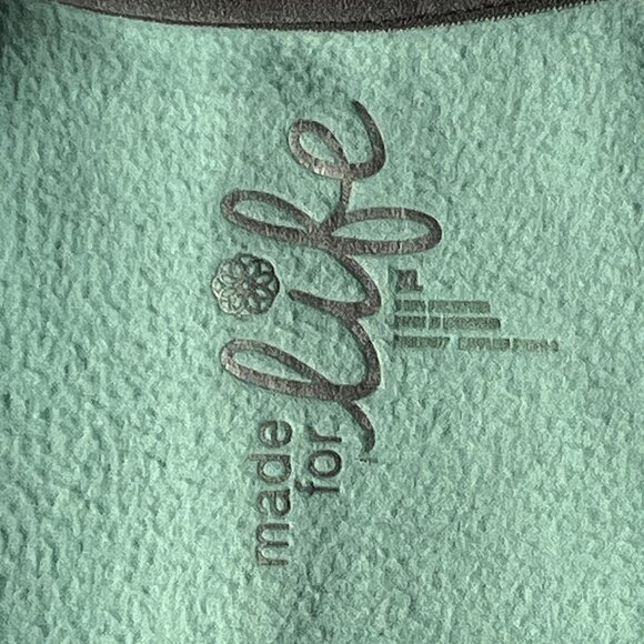 Made For Life Woman's Teal XL 3/4 Zip Pullover Sweater Jacket - Picture 6 of 11